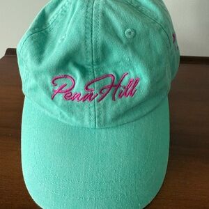 Adams Penn Hill Cool Crown  Turquoise Blue green Cap with Pink Embroidery